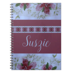Carnet Aquarelle rose Floral