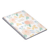 Carnet Aquarelle rose Floral Personnalisé (Côté Droit)