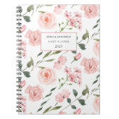 Carnet Aquarelle rose florale 2023 (Devant)