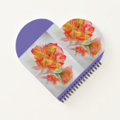 Carnet Aquarelle rose Florale Orange Suivez votre joie (Dos)