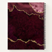 Carnet Aquarelle Rose Gold Marble Agate Géode (Dos)