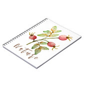 Carnet Aquarelle rose hanches (Côté gauche)