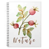 Carnet Aquarelle rose hanches (Devant)