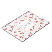 Carnet Aquarelle rose Jardin Floral (Côté gauche)