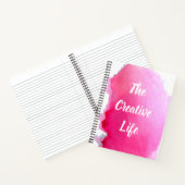 Carnet Aquarelle rose la citation de vie créative (Intérieur)
