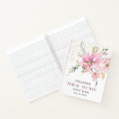 Carnet Aquarelle rose Lavender Floral Douche Invité (Intérieur)