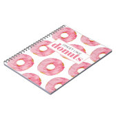 Carnet Aquarelle rose moderne douce comme les beignets Ci (Côté gauche)