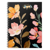 Carnet Aquarelle rose monogramme (Devant)