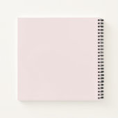 Carnet Aquarelle rose pâle Chic Photo Graduation (Dos)