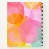 Carnet Aquarelle rose pâle Nom du monogramme du script pe (Dos)