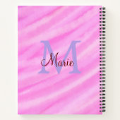 Carnet Aquarelle rose pastel ajouter le titre lettre mono (Dos)