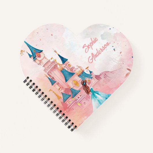 Carnet Aquarelle rose princesse (Devant)