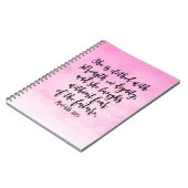 Carnet Aquarelle rose proverbe 31 femmes chrétiennes (Côté gauche)