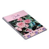 Carnet Aquarelle rose Rose personnalisable (Côté Droit)