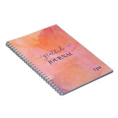 Carnet Aquarelle rose-rose-pourpre de fille Gratitude mon (Côté Droit)