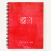 Carnet Aquarelle rouge BOHO Objet (Devant)