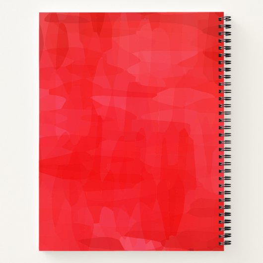 Carnet Aquarelle rouge BOHO Objet (Dos)