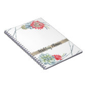 Carnet Aquarelle Rouge du désert Succulents (Côté Droit)