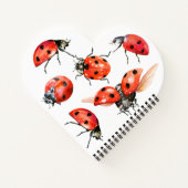 Carnet Aquarelle rouge et noire Ladybug (Dos)
