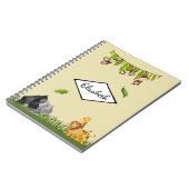 Carnet Aquarelle Safari Jungle Illustration animale (Côté gauche)