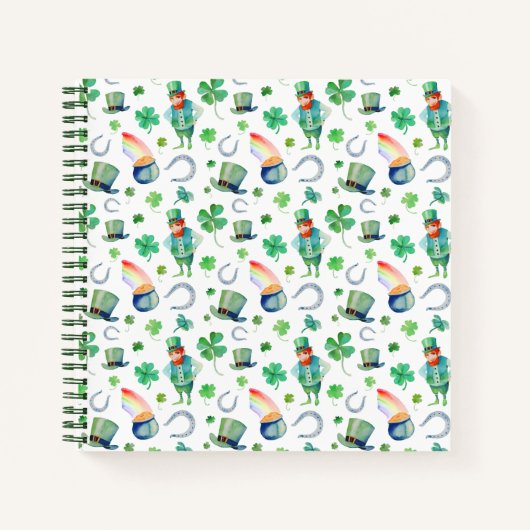Carnet Aquarelle Saint Patrick's Day Motif (Devant)