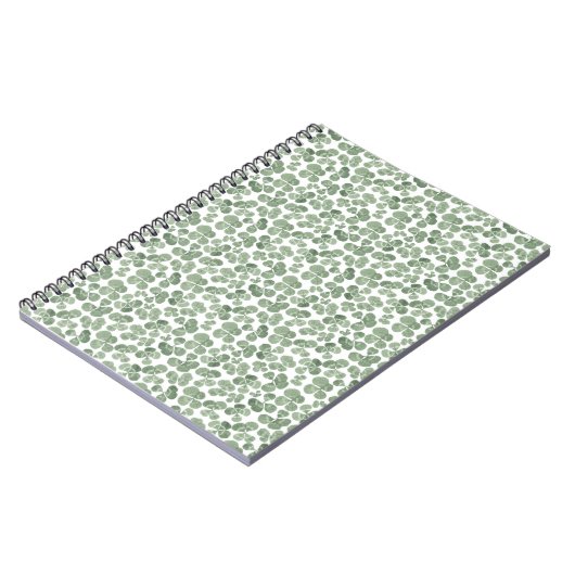 Carnet Aquarelle Shamrock St. Patrick's Clover Patterned (Côté gauche)