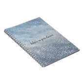 Carnet Aquarelle Smoky Blue Ombre Empreinte de léopard en (Côté Droit)