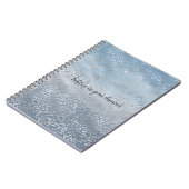 Carnet Aquarelle Smoky Blue Ombre Empreinte de léopard en (Côté gauche)