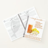 Carnet Aquarelle Smoothie Recette Jus Fruit Orange (Intérieur)