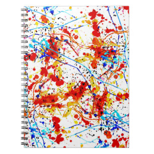 Carnet Aquarelle Spots Motif Arrière - plan blanc