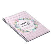 Carnet Aquarelle Succulente Cactus & Bois rustique Bohème (Côté Droit)