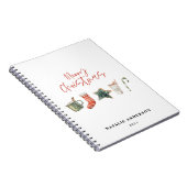 Carnet Aquarelle sucre de canne de boissons de Noël (Côté Droit)