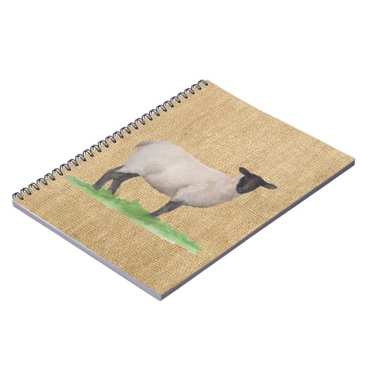 Carnet Aquarelle Suffolk Sheep (Côté gauche)