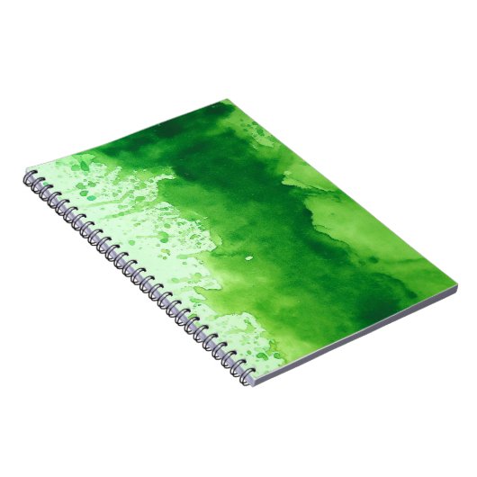 Carnet aquarelle texture verte (Côté Droit)
