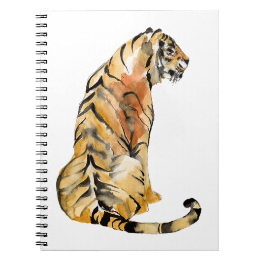 Carnet Aquarelle Tiger assis (Devant)