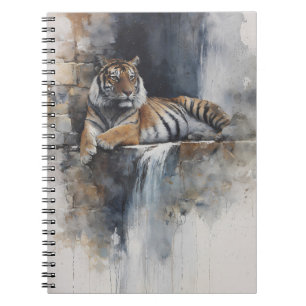 Carnet Aquarelle Tigre pierre antique Cascade Art