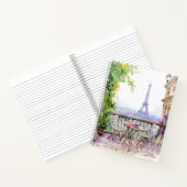 Carnet Aquarelle Tour Eiffel Paris Café français (Intérieur)