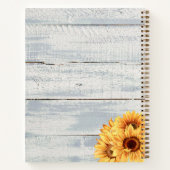 Carnet Aquarelle Tournesol Mason Jar Shabby Wood Recette (Dos)