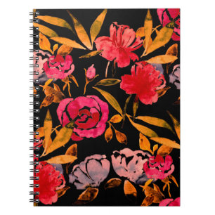 Carnet Aquarelle transparente motif avec simple dessiné à