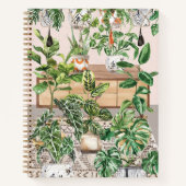 Carnet Aquarelle Tropical Houseplants Todo List (Devant)