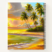 Carnet Aquarelle Tropical Sunset Beach Peinture (Dos)