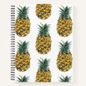 Carnet Aquarelle tropicale ananas Motif sans couture (Devant)