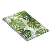 Carnet Aquarelle tropicale de Monstera verte (Côté Droit)