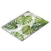 Carnet Aquarelle tropicale de Monstera verte (Côté gauche)
