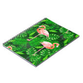 Carnet Aquarelle tropicale Flamant rose (Côté gauche)
