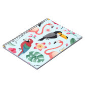 Carnet Aquarelle Tropicale : Fusion Oiseau-Fleur. (Côté gauche)