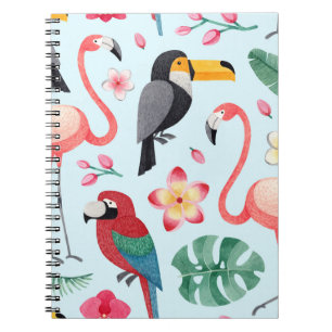 Carnet Aquarelle Tropicale : Fusion Oiseau-Fleur.