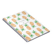 Carnet Aquarelle tropicale Motif d'ananas (Côté Droit)