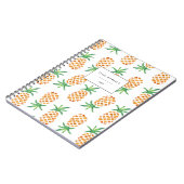 Carnet Aquarelle tropicale Motif d'ananas (Côté gauche)
