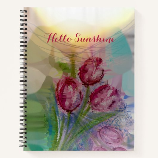 Carnet Aquarelle Tulipe rose (Devant)